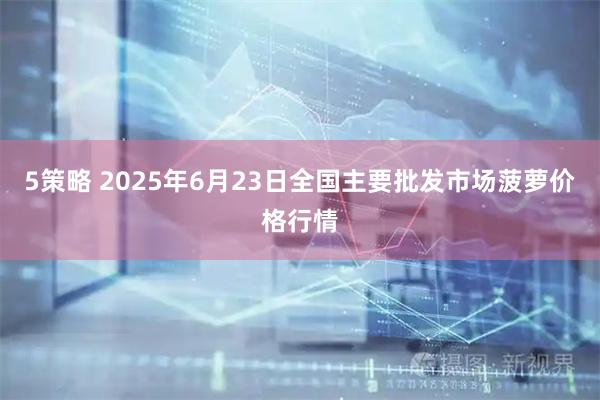 5策略 2025年6月23日全国主要批发市场菠萝价格行情